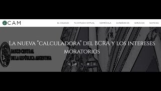 La nueva calculadora del BCRA y los intereses moratorios [upl. by Bonar]