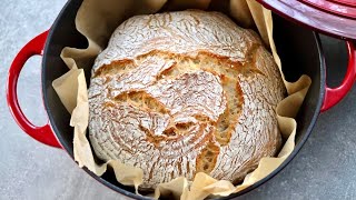 Hausgemachtes Brot im Topf  So backen Sie Brot aus dem Topf  knusprig und lecker [upl. by Darla619]