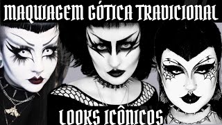 quotLooks IcônicosInspirações de Maquiagem Gótica Tradicional quot [upl. by Sukey]