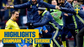 AVGÖRANDE PLAYOFF TILL EM 2016  Highlights  Danmark  Sverige 22 [upl. by Aprile]