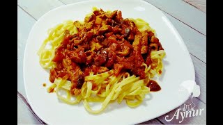 Blitzrezept unter 5 Euro I Hähnchen Geschnetzeltes mit Curry dazu Bandnudeln I Blitzrezept [upl. by Kinghorn]