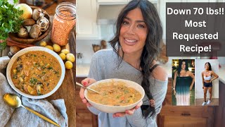 Easy Weight Loss Dinner  Lentil Mushroom Stew  Plant Based [upl. by Haines836]