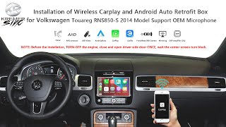 kSmart auto Wireless Carplay amp Android Auto Retrofit Box for Volkswagen Touareg RNS850S 2014 Model [upl. by Paulie]