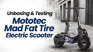 Unboxing and Testing Mototec Mad Fat Tire Electric Scooter [upl. by Ocnarf]