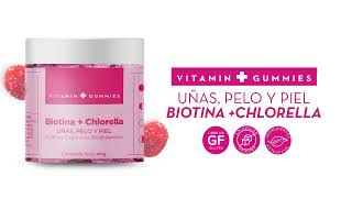 Nuevas Vitamin Gummies Biotina  Chlorella  Uñas cabello y piel [upl. by Nosyerg]