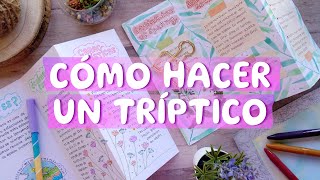 CÓMO HACER UN TRÍPTICO A MANO 💡CONSEJOS Y DECORACIÓN PARA DISEÑAR FOLLETOS CREATIVOS [upl. by Tnilf105]