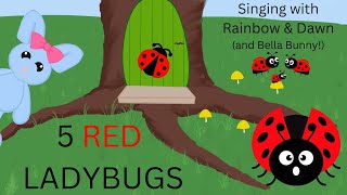 5 Little Ladybugs  Nursery Rhymes and Kids Songs  Ladybug Song [upl. by Rafael822]