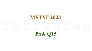 MSTAT 2023 PSA  Q15  Number Theory  Principle of Counting [upl. by Vento885]