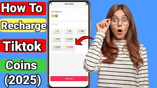 how to recharge tiktok coins  tiktok coins free 2025 [upl. by Aidole]