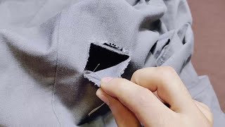 The perfect way to repair a hole in your pants in a beautiful and simple way [upl. by Ahserkal716]