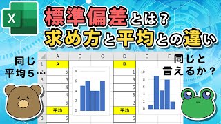 【エクセル】標準偏差とは？stdev関数の使い方！ [upl. by Felix]