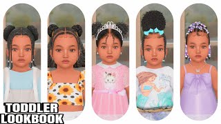 SIMS 4 😍TODDLER LOOKBOOK  maxis amp alpha cc 😍  link in description [upl. by Darda428]