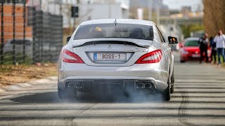 700HP RENNtech Mercedes CLS63 AMG BiTurbo  LOUD Revs Crackles Burnouts amp Accelerations [upl. by Irrep]