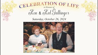 CELEBRATION OF LIFE in Honour of Ken amp Kal Gallinger  Saturday October 26 2024 [upl. by Leacim761]