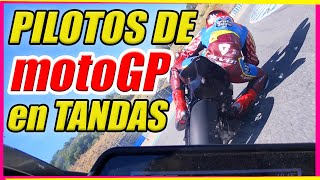 PILOTOS de MOTOGP rodando con AFICIONADOS INCREIBLE VUELTA en Jerez detrás de pilotos de MOTOGP [upl. by Rabi]