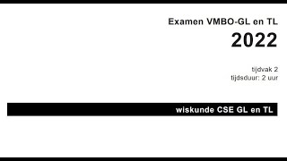 Wiskunde Examen Vmbo GLTL 2022 Tijdvak 2 Opg 15 tm 19 [upl. by Sidon]