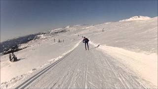 GoPro Hero HD cross country skiing at Norefjell Norway [upl. by Simmie]