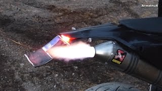 KTM 450 EXCR  BACKFIRES Akrapovic [upl. by Mateya]