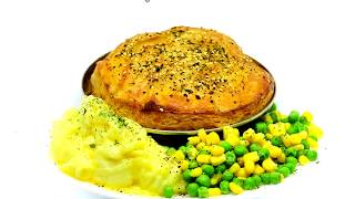 Fray Bentos Steak and kidney pie with mashed potatoes [upl. by Kirsti]