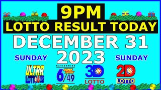 9pm Lotto Result Today December 31 2023 Sunday [upl. by Lrad]