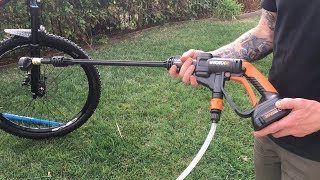 Worx Cordless Pressure Washer Test Bike Washing Made Easy [upl. by Lennox511]