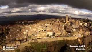 VOLTERRA  Veduta aerea della Città colpita dalla frana [upl. by Eilraep]