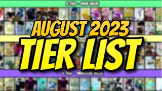 YBA NEW OFFICIAL YBA SKIN TRADING TIER LIST AUGUST 2023 [upl. by Aicekal]