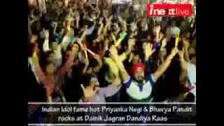 Indian Idol fame hot Priyanka Negi amp Bhavya Pandit rocks at Dainik Jagran Dandiya Raas [upl. by Iris]