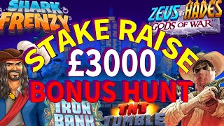 £3000 Bonus Hunt Stake Raise Slots Bonus Hunt on BC Game  SpinItIncom [upl. by Eiliab]