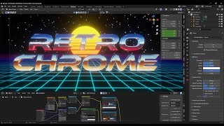 Make Synthwave Chrome Logo in 4 Min  Blender Shading tutorial [upl. by Nnylf457]