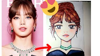 Making lisa drawing step by step lisa anime [upl. by Nona271]