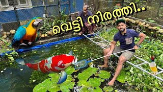 കിളിക്കൂട് മൊത്തം വെട്ടി നിരത്തി  Pond Cleaning amp Lost fishes  Fishinh freaks [upl. by Ahtaela]