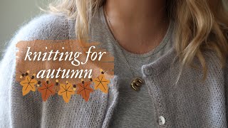 AUTUMN KNITS  cardigan pumpkin socks amp hand spun yarn  knitting podcast [upl. by Eanrahs]