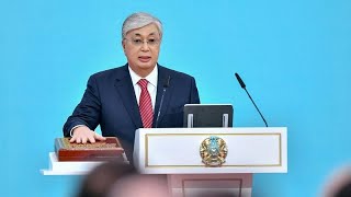 Reelected Kazakh president KassymJomart Tokayev is sworn in [upl. by Nawaj902]