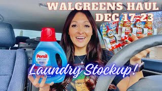 Walgreens Coupon Haul Laundry Deals Stocking Stuffers Spend 40 earn 10 digital booster [upl. by Eseerahs174]