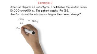 Heparin drip with weight ex 2 [upl. by Carnes]