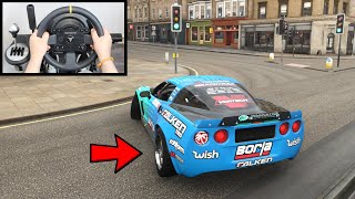 Forza Horizon 4 Formula Drift Chevrolet Corvette Steering Wheel  Shifter Gameplay [upl. by Dowd]