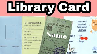 Library Card and its Format [upl. by Orr]