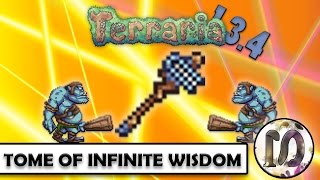 Terraria 134  Tome Of Infinite Wisdom  New Tornado Staff  Old Ones Army [upl. by Niac]