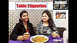 Eating manners in hindi  Table manners  Eating etiquettes  Personality development  PD Classes [upl. by Nadabus251]