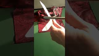 How to SHARPEN SCISSORS with sharpening rod stick for knives [upl. by Eada533]