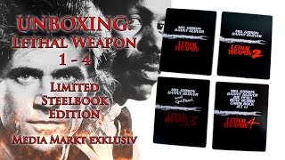 Unboxing  Lethal Weapon  1  4  Steelbooks  Media Markt exklusiv [upl. by Oimetra]