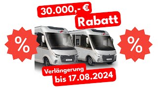 Mareien bietet 30000€ Rabatt auf UNVERKAUFTE CARTHAGO WOHNMOBILE letztmalige Verlängerung [upl. by Lleuqar]