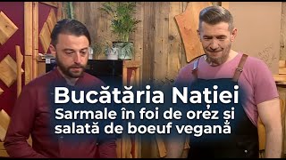 Sarmale în foi de orez cu smântână de caju și salată de boeuf vegană Cu Chef Ionuț Cătălin [upl. by Hahn]