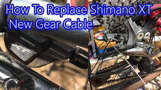 How To Replace New Gear Cable Shimano XT M8000 On My Trek Marlin 7 Bike  Poleak [upl. by Thorfinn387]