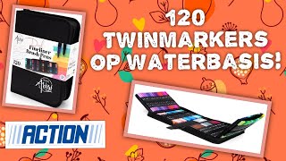 120 ACTION TWINMARKERS  OP WATERBASIS  Unboxen amp Swatchen [upl. by Ainecey]