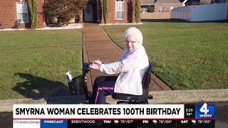 Smyrna woman celebrates 100th birthday [upl. by Kenwee]