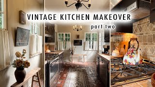 VINTAGE KITCHEN MAKEOVER before amp after Moody French Kitchen Part Two  XO MaCenna [upl. by Florina]