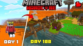 I Survived 100 Days In Badlands World In Minecraft Hardcore  Minecraft 100 days Hindi [upl. by Maxia]