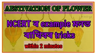 Aestivation of flower l short trick for all ncert examples of aestivation [upl. by Blaise20]